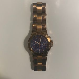 MK Rose Gold Navy Face Watch
